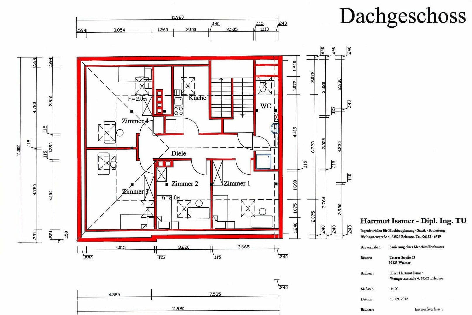 4 bedroom flat to rent, 69 m², Trierer Straße 33, Weimar, Thuringia 4 bedroom flat to rent, 69 m², Trierer Straße 33, Weimar, Thuringia