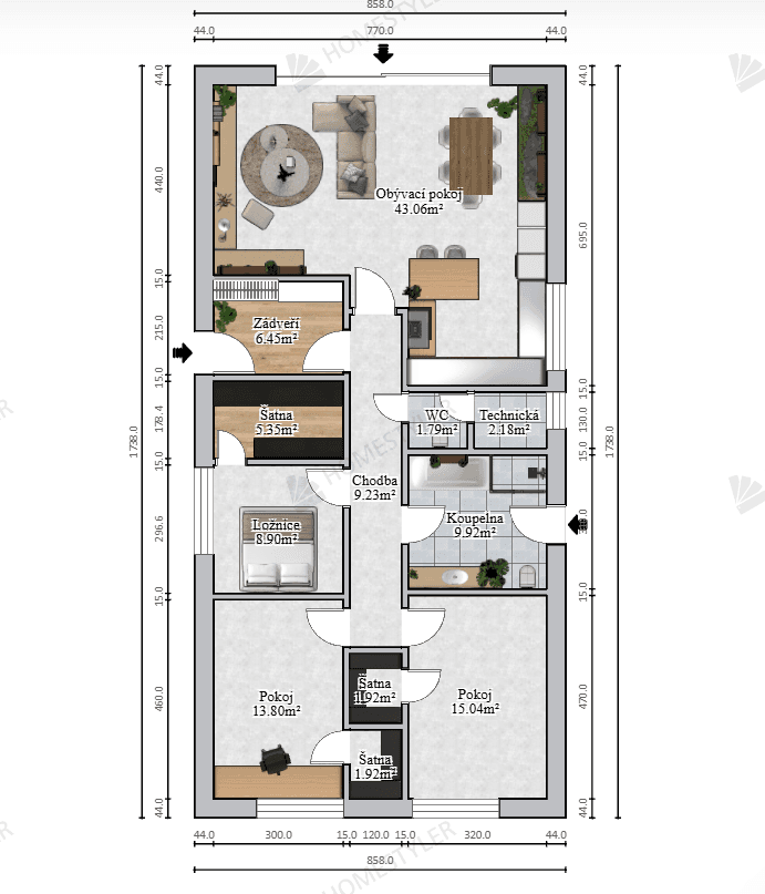 plot for sale, 1,457 m², Moravičany, Olomoucký Region plot for sale, 1,457 m², Moravičany, Olomoucký Region