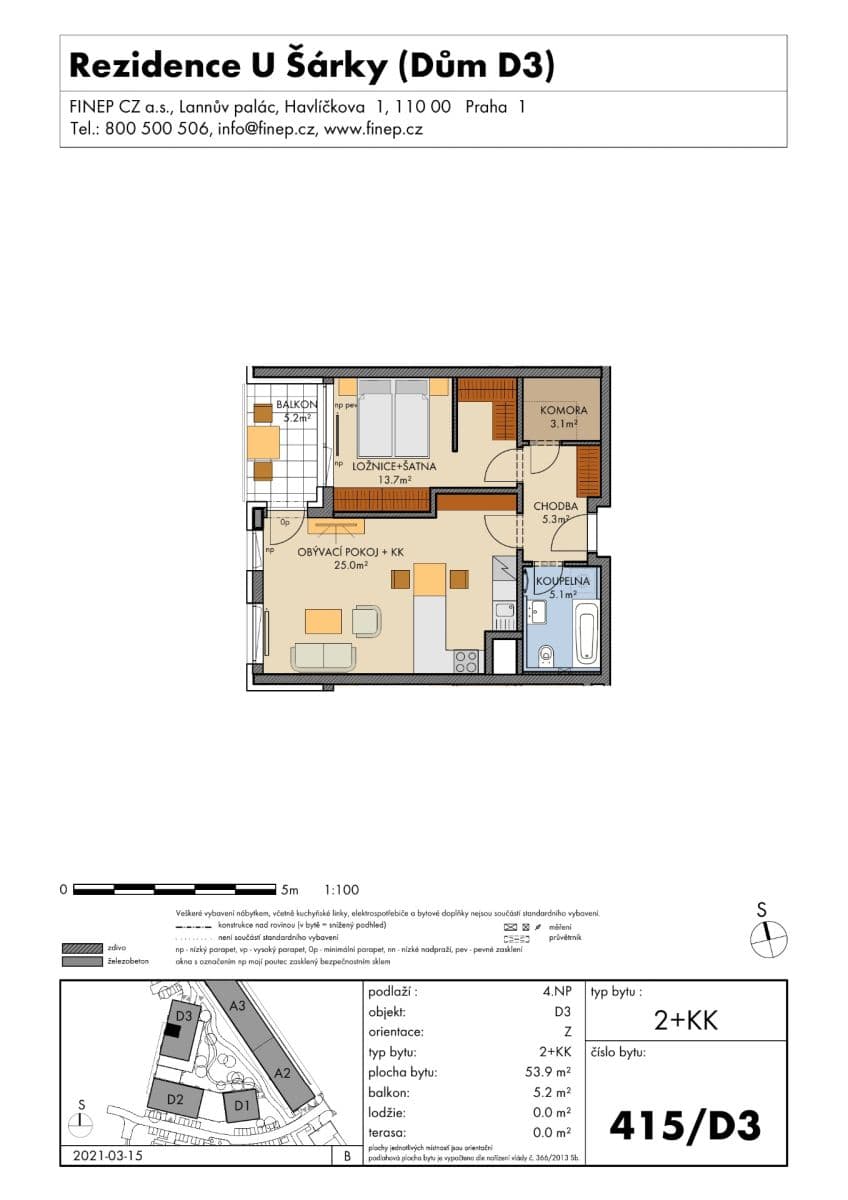 1 bedroom with open-plan kitchen flat for sale, 54 m², Huppnerova, Prague, Prague 1 bedroom with open-plan kitchen flat for sale, 54 m², Huppnerova, Prague, Prague
