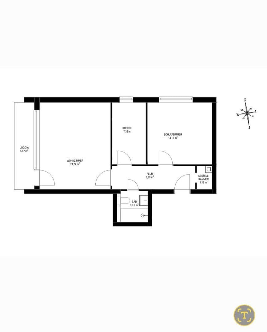 2 bedroom flat for sale, 58 m², München, Bavaria 2 bedroom flat for sale, 58 m², München, Bavaria
