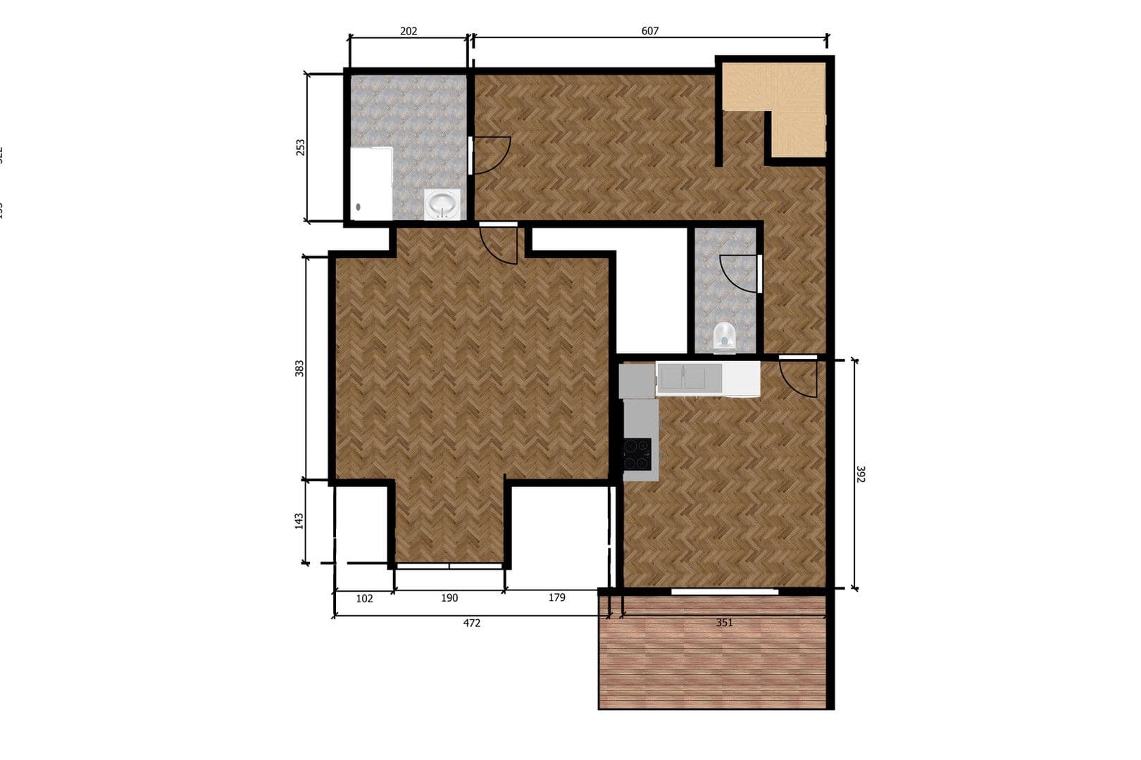 1 bedroom with open-plan kitchen flat to rent, 65 m², 5. května, Prague, Prague 1 bedroom with open-plan kitchen flat to rent, 65 m², 5. května, Prague, Prague