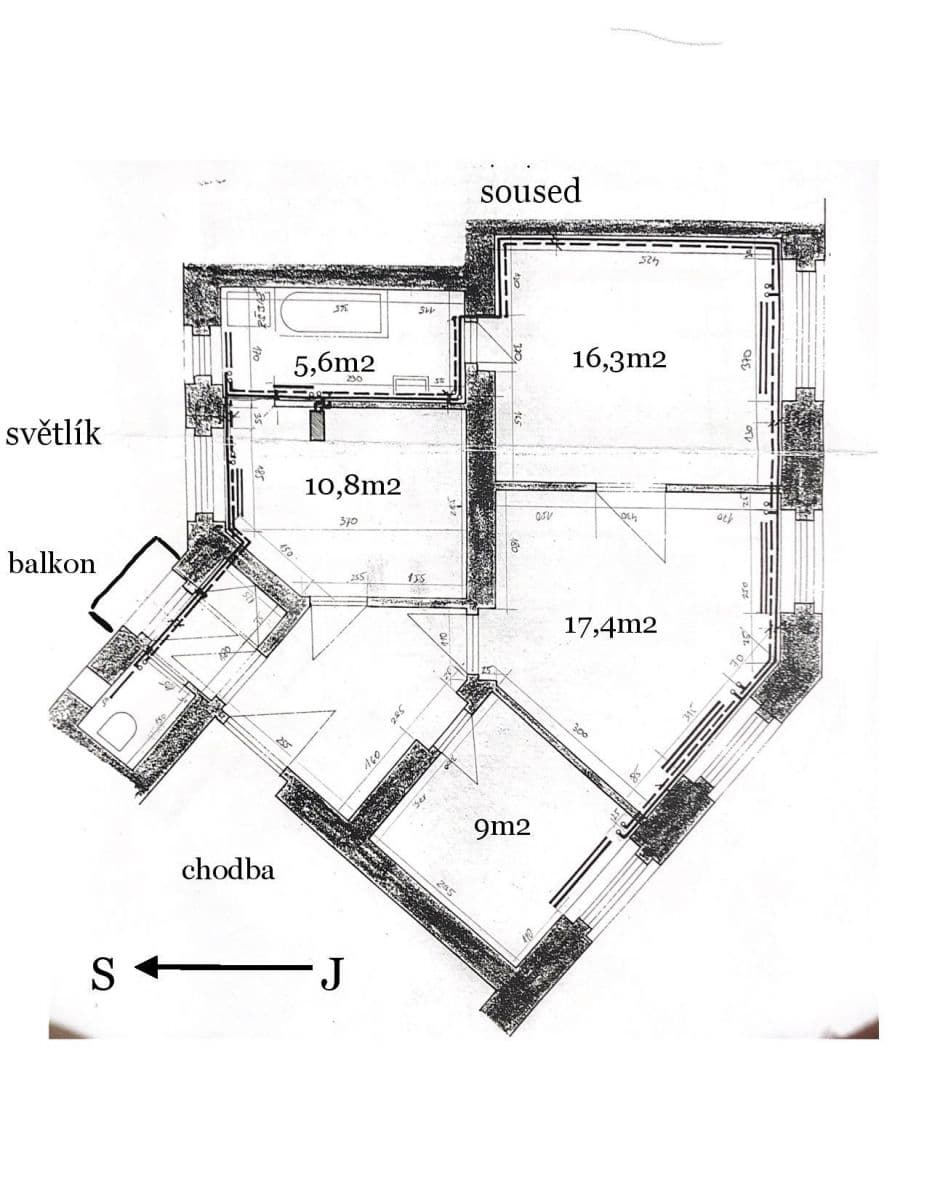 3 bedroom flat to rent, 69 m², Podolská, Prague, Prague 3 bedroom flat to rent, 69 m², Podolská, Prague, Prague