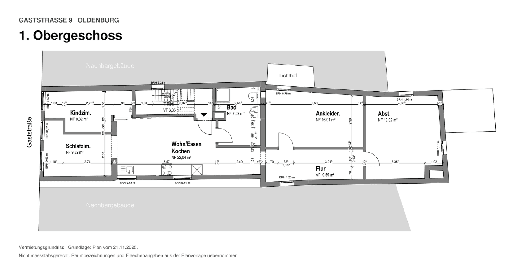 4 bedroom flat to rent, 95 m², Gaststraße 9, Oldenburg, Lower Saxony 4 bedroom flat to rent, 95 m², Gaststraße 9, Oldenburg, Lower Saxony