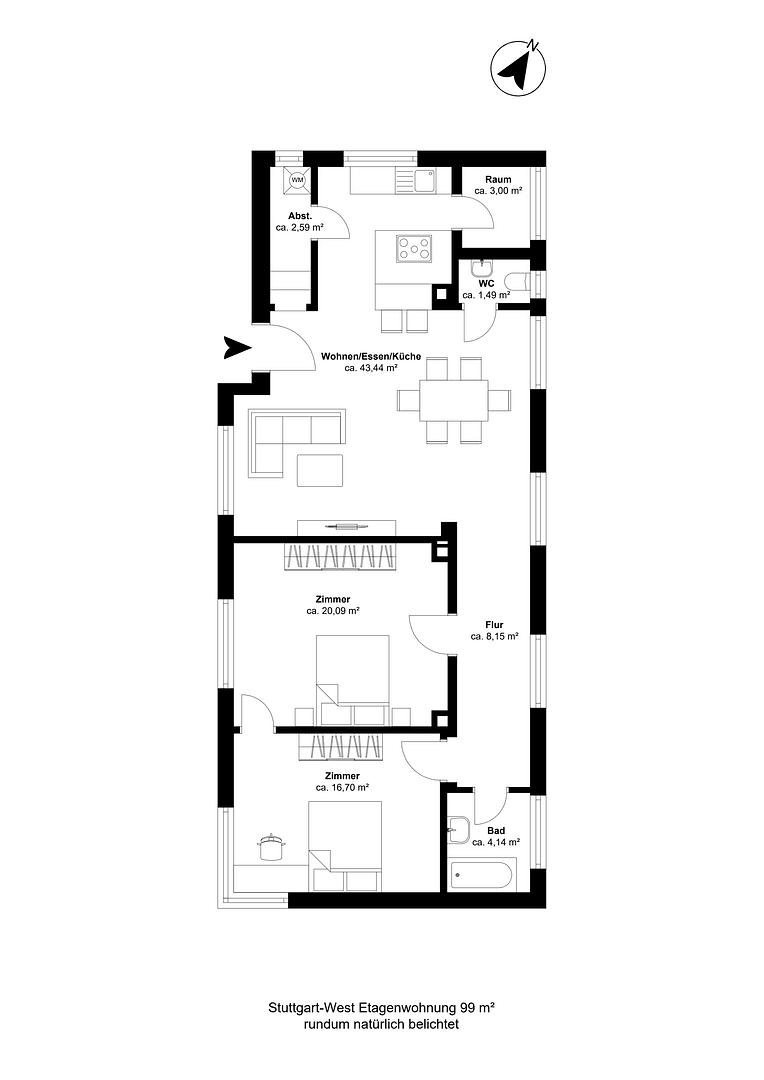 3 bedroom flat for sale, 100 m², Ludwigstr. 50, Stuttgart, Baden-Württemberg 3 bedroom flat for sale, 100 m², Ludwigstr. 50, Stuttgart, Baden-Württemberg