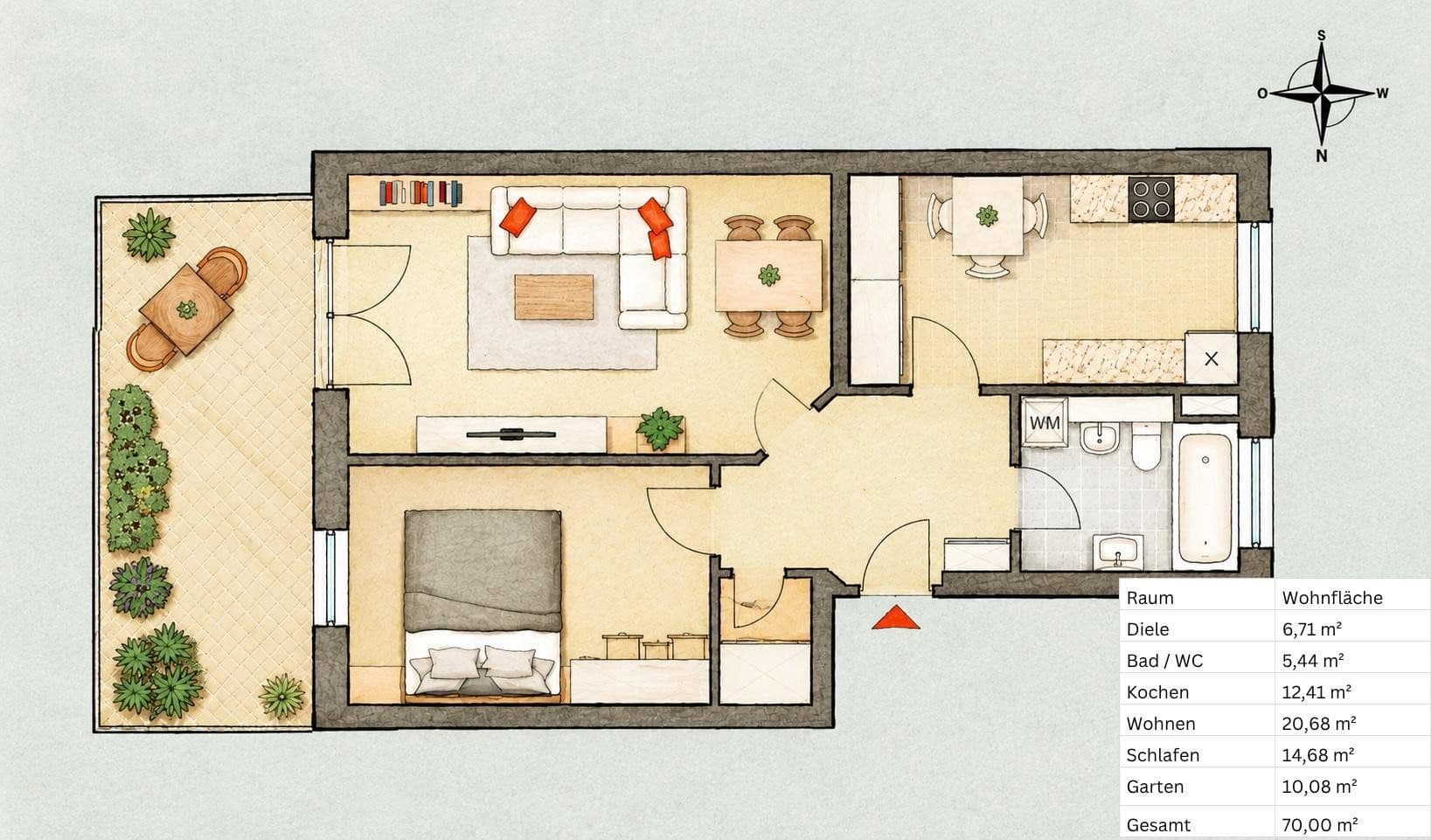 1 bedroom with open-plan kitchen flat to rent, 65 m², Fürstenrieder Str. 189, München, Bavaria 1 bedroom with open-plan kitchen flat to rent, 65 m², Fürstenrieder Str. 189, München, Bavaria