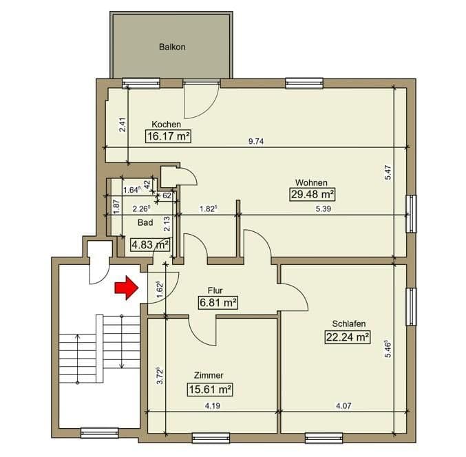 3 bedroom flat to rent, 99 m², Levi-Strauss-Straße 9R, Kitzingen, Bavaria 3 bedroom flat to rent, 99 m², Levi-Strauss-Straße 9R, Kitzingen, Bavaria