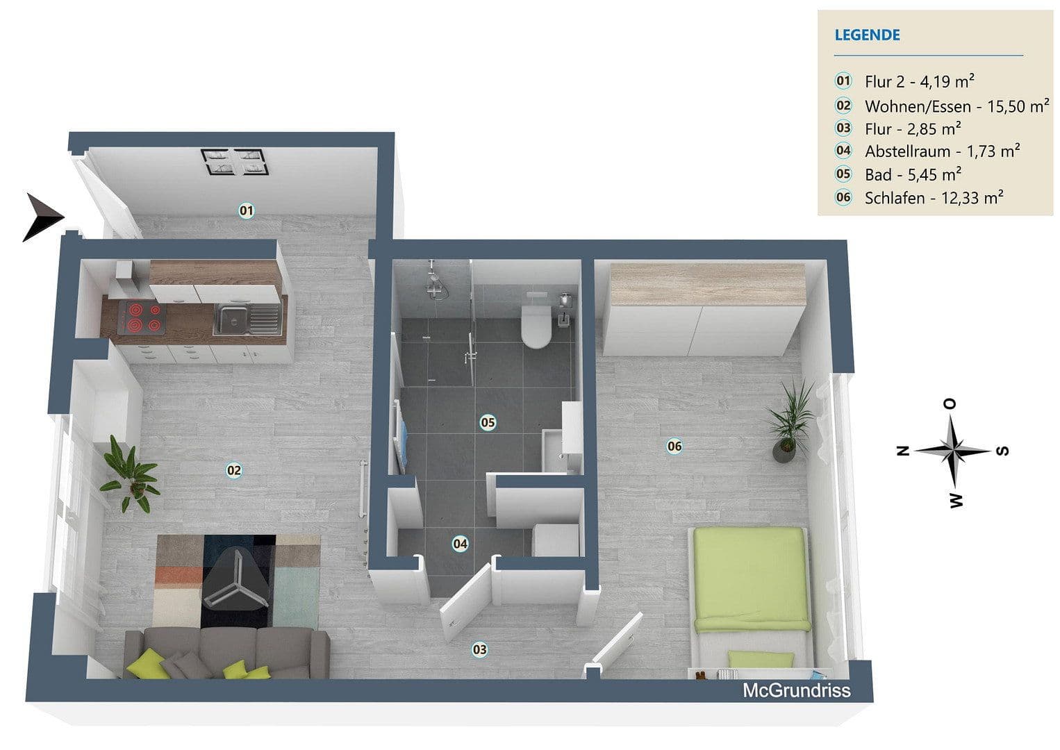 2 bedroom flat to rent, 43 m², Römerstraße 43, Worms, Rhineland-Palatinate 2 bedroom flat to rent, 43 m², Römerstraße 43, Worms, Rhineland-Palatinate