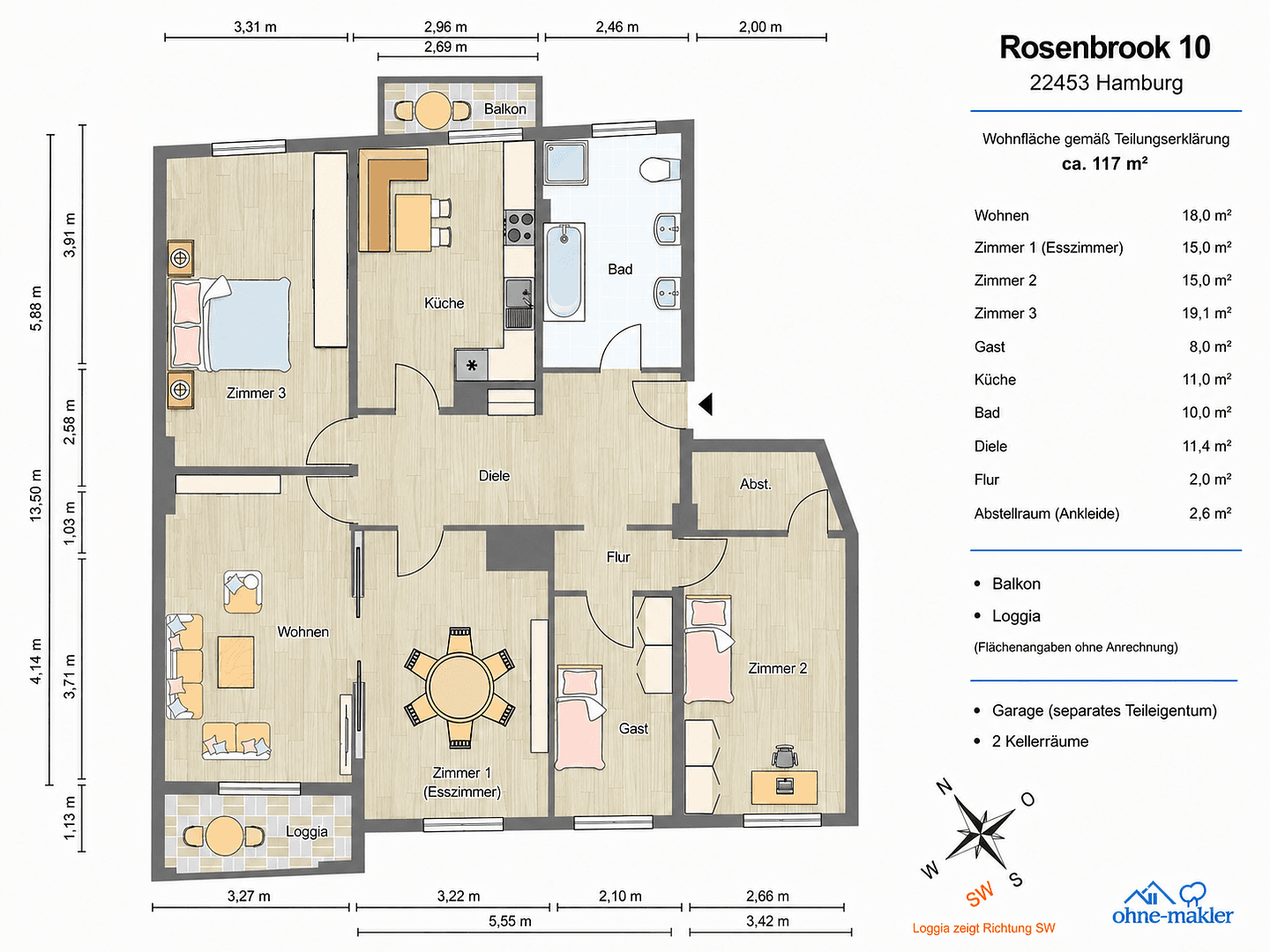 3 bedroom with open-plan kitchen flat for sale, 117 m², Hamburg, Hamburg 3 bedroom with open-plan kitchen flat for sale, 117 m², Hamburg, Hamburg