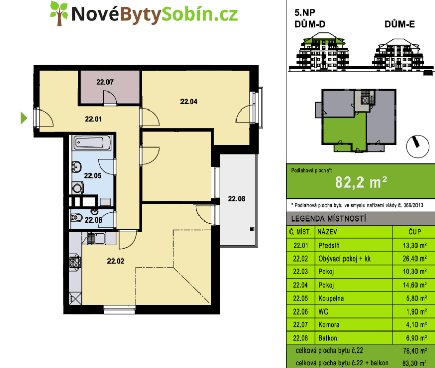 2 bedroom with open-plan kitchen flat to rent, 76 m², Želetická, Prague, Prague 2 bedroom with open-plan kitchen flat to rent, 76 m², Želetická, Prague, Prague