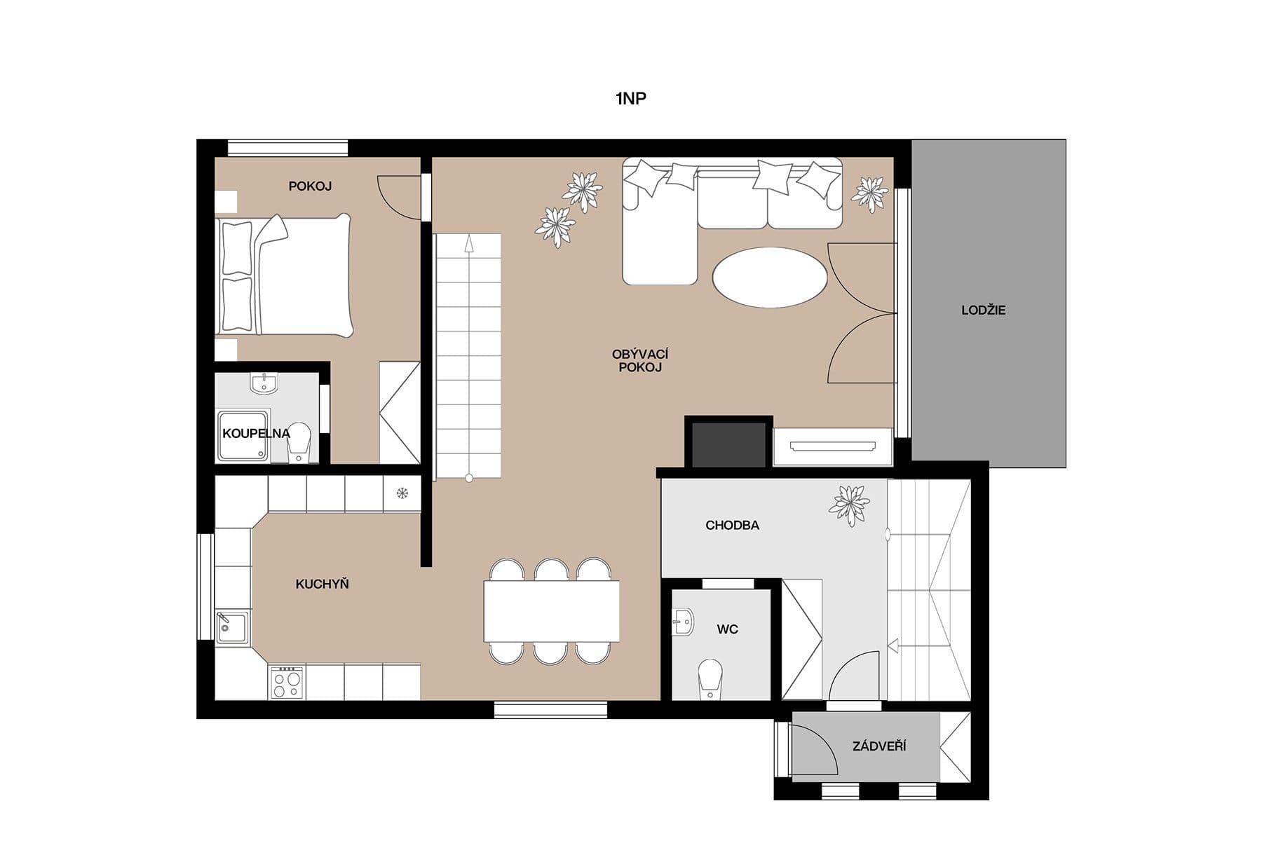 4 bedroom with open-plan kitchen flat to rent, 193 m², Adélčina, Prague, Prague 4 bedroom with open-plan kitchen flat to rent, 193 m², Adélčina, Prague, Prague