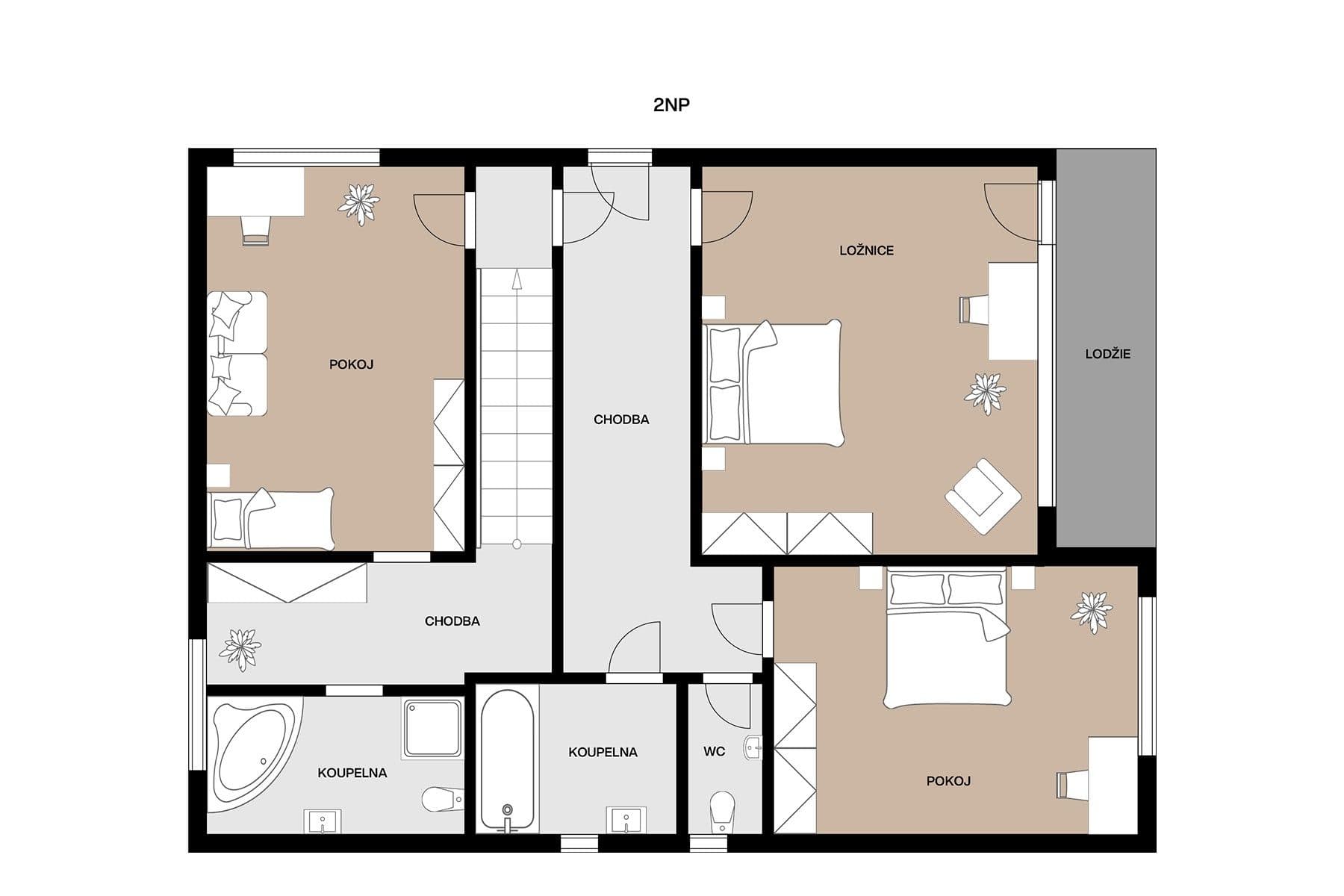 4 bedroom with open-plan kitchen flat to rent, 193 m², Adélčina, Prague, Prague 4 bedroom with open-plan kitchen flat to rent, 193 m², Adélčina, Prague, Prague