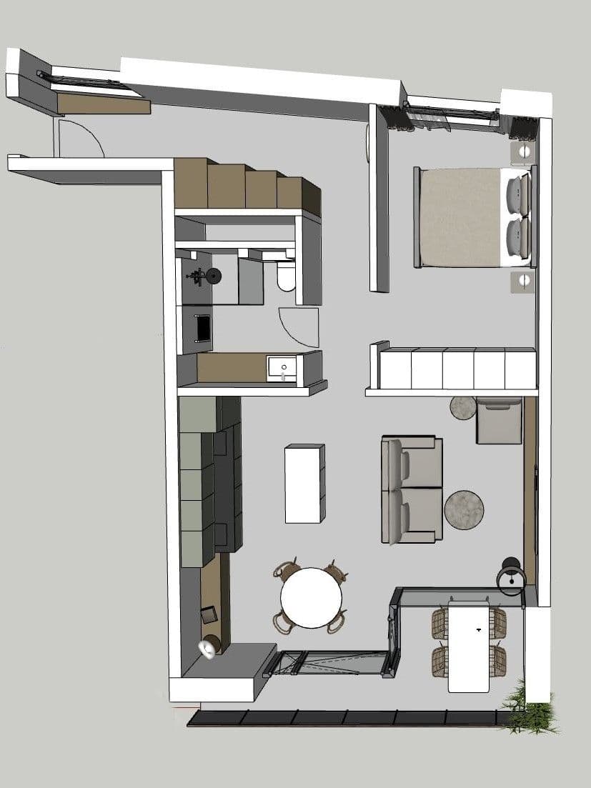 1 bedroom with open-plan kitchen flat to rent, 54 m², Hartigova, Prague, Prague 1 bedroom with open-plan kitchen flat to rent, 54 m², Hartigova, Prague, Prague