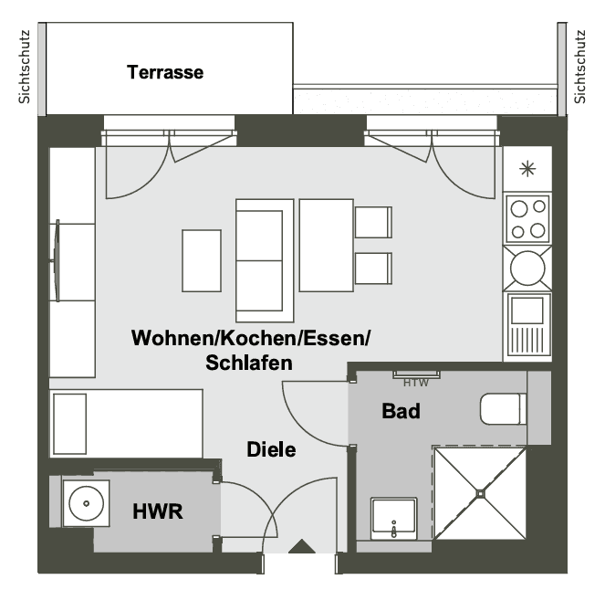 1 bedroom flat to rent, 40 m², Am Tierpark 25, Berlin, Berlin 1 bedroom flat to rent, 40 m², Am Tierpark 25, Berlin, Berlin