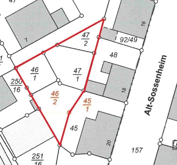 plot for sale, 293 m², Alt Sossenheim 20, Frankfurt am Main, Hesse plot for sale, 293 m², Alt Sossenheim 20, Frankfurt am Main, Hesse