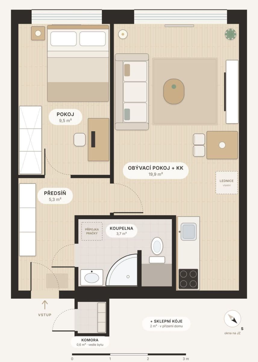 1 bedroom with open-plan kitchen flat to rent, 40 m², Písečná, Žatec, Ústecký Region 1 bedroom with open-plan kitchen flat to rent, 40 m², Písečná, Žatec, Ústecký Region