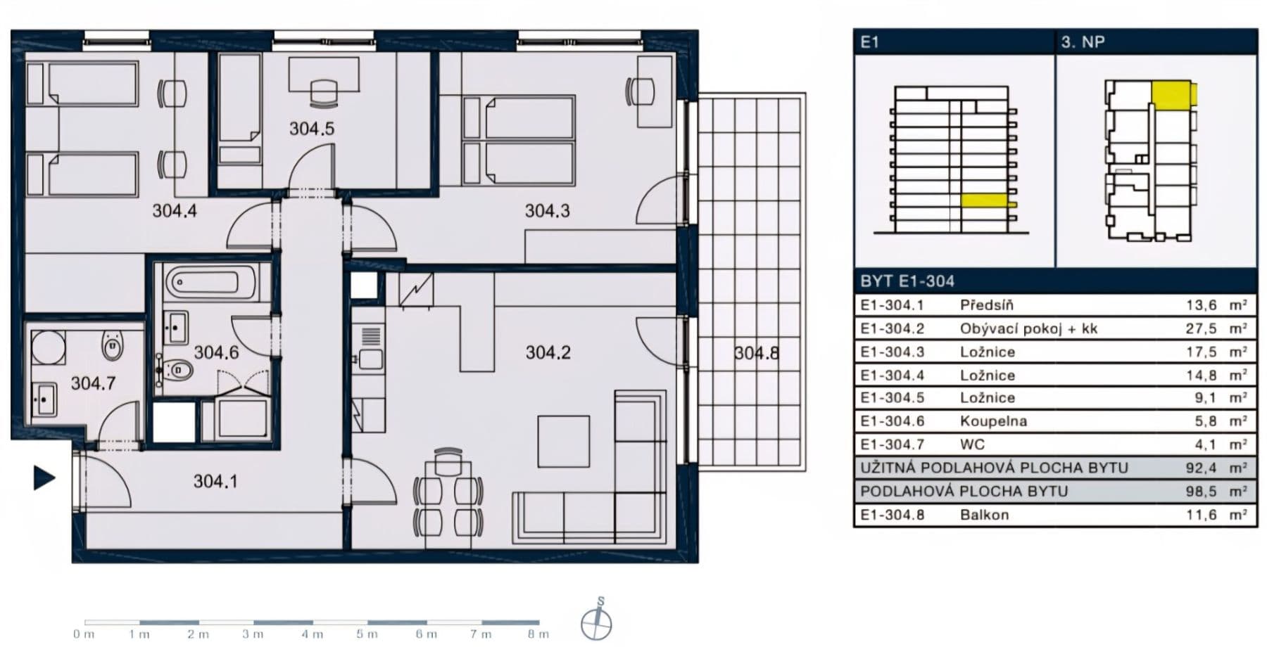3 bedroom with open-plan kitchen flat for sale, 92 m², Zvěřinova, Prague, Prague 3 bedroom with open-plan kitchen flat for sale, 92 m², Zvěřinova, Prague, Prague