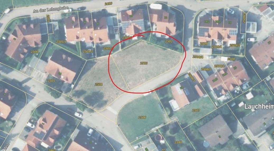 plot for sale, 649 m², Lauchheim, Baden-Württemberg plot for sale, 649 m², Lauchheim, Baden-Württemberg