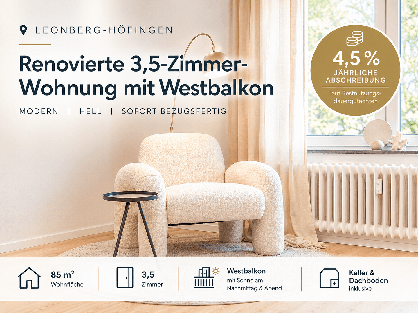 2 bedroom with open-plan kitchen flat for sale, 86 m², Leonberg, Baden-Württemberg 2 bedroom with open-plan kitchen flat for sale, 86 m², Leonberg, Baden-Württemberg