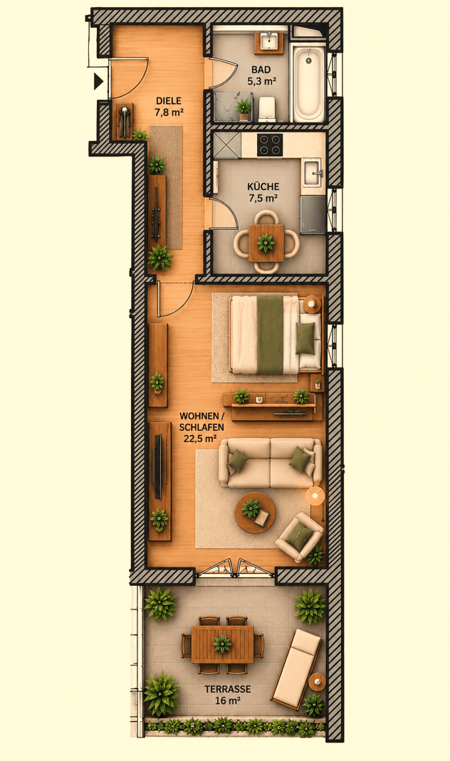 Studio flat for sale, 51 m², Puchheim, Bavaria Studio flat for sale, 51 m², Puchheim, Bavaria