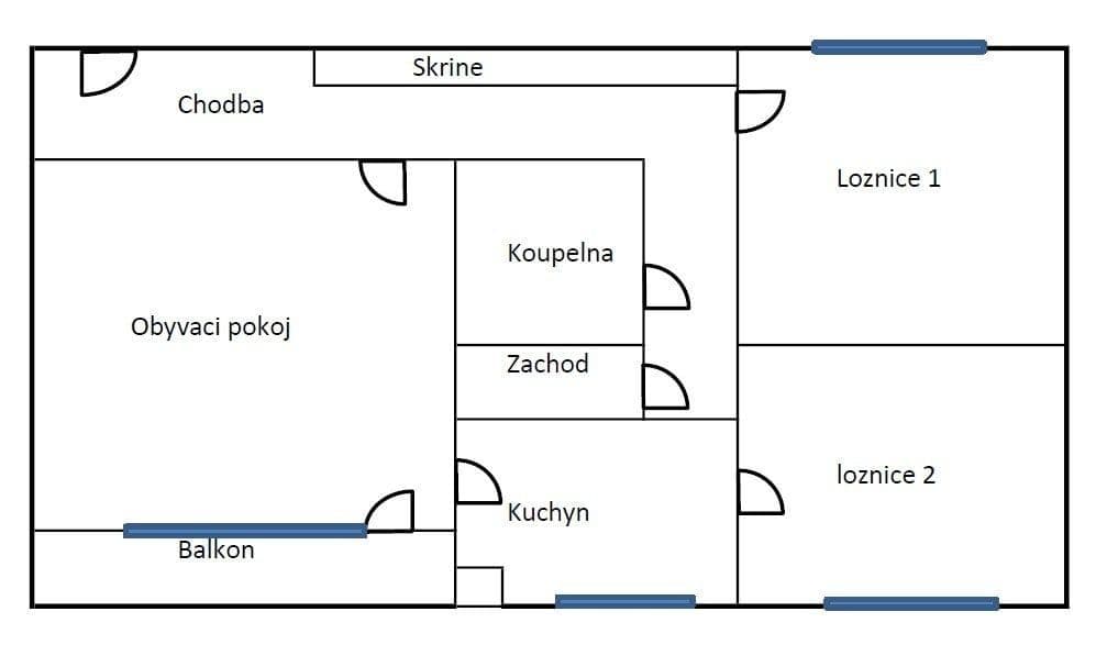 3 bedroom flat to rent, 78 m², Voskovcova, Prague, Prague 3 bedroom flat to rent, 78 m², Voskovcova, Prague, Prague
