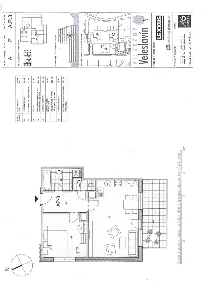 1 bedroom with open-plan kitchen flat for sale, 58 m², Pod Dvorem, Prague, Prague 1 bedroom with open-plan kitchen flat for sale, 58 m², Pod Dvorem, Prague, Prague