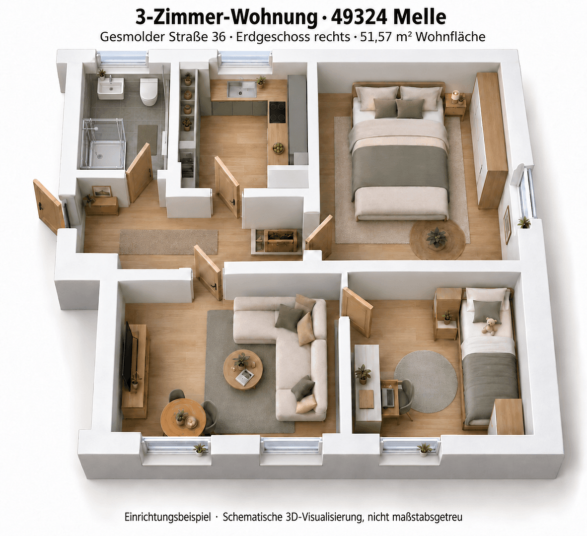 3 bedroom flat for sale, 52 m², Gesmolder Straße 36, Melle, Lower Saxony 3 bedroom flat for sale, 52 m², Gesmolder Straße 36, Melle, Lower Saxony