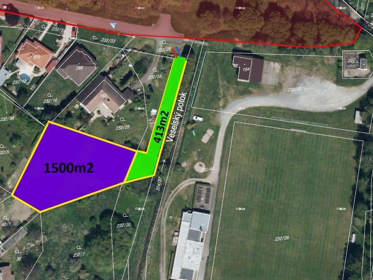 plot for sale, 1,913 m², Valy, Pardubický Region plot for sale, 1,913 m², Valy, Pardubický Region