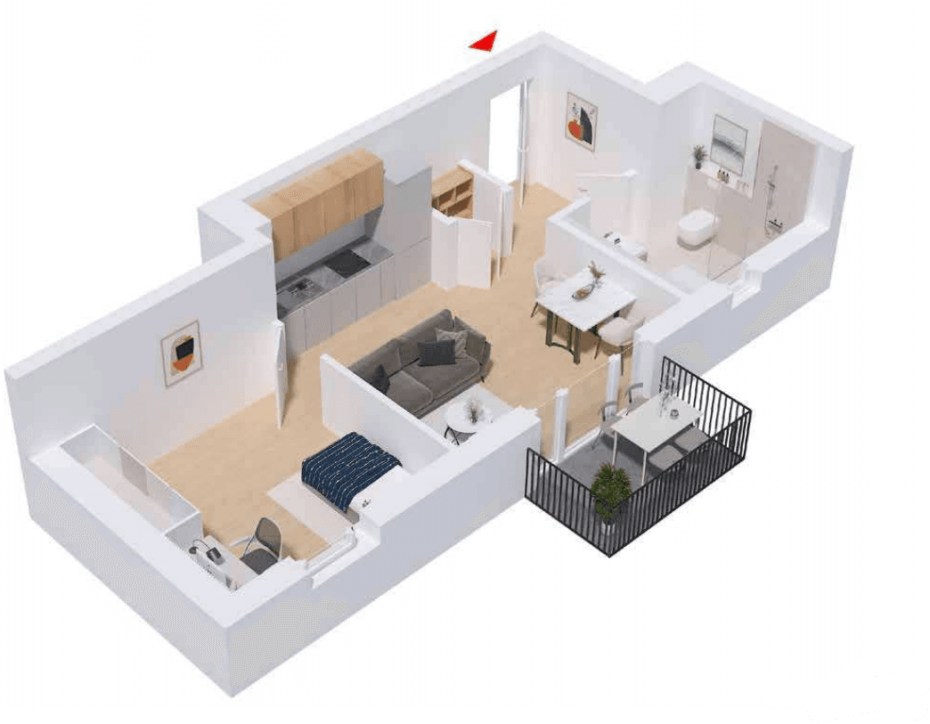 2 bedroom flat to rent, 42 m², Dingolfing, Bavaria 2 bedroom flat to rent, 42 m², Dingolfing, Bavaria