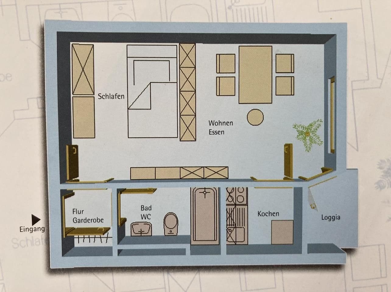 1 bedroom flat to rent, 33 m², Stresemannallee 63, Frankfurt am Main, Hesse 1 bedroom flat to rent, 33 m², Stresemannallee 63, Frankfurt am Main, Hesse