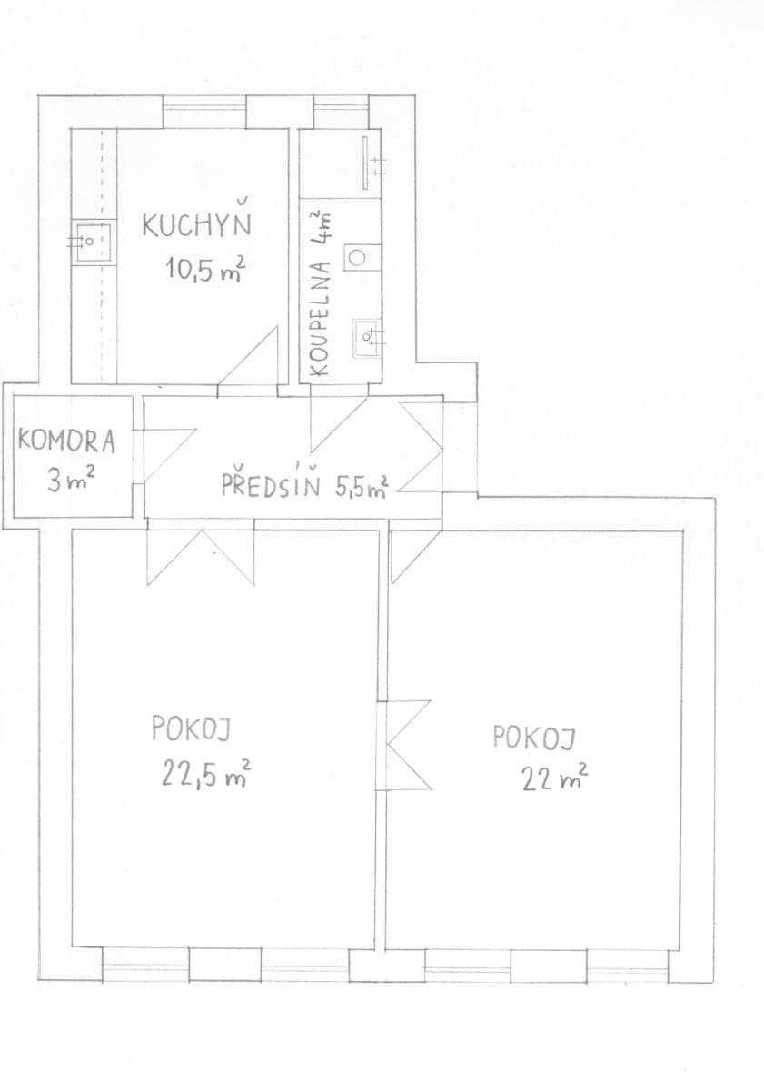 2 bedroom flat to rent, 64 m², Bořivojova, Prague, Prague 2 bedroom flat to rent, 64 m², Bořivojova, Prague, Prague