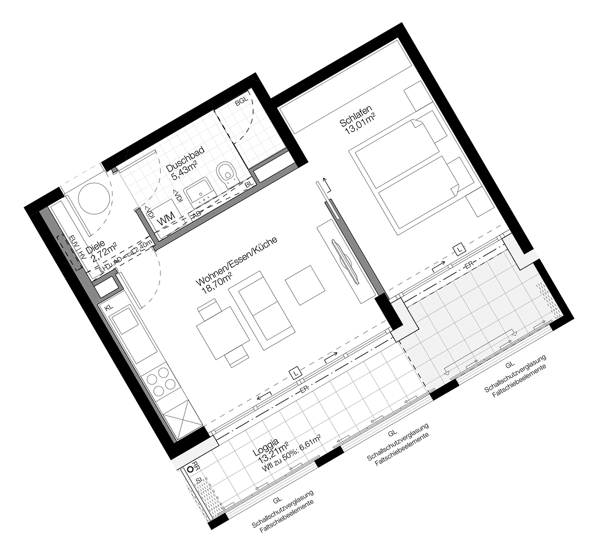 2 bedroom flat to rent, 47 m², München, Bavaria 2 bedroom flat to rent, 47 m², München, Bavaria
