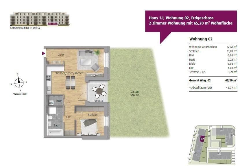 2 bedroom flat to rent, 66 m², Herbert-Belser-Ring 2, Maintal, Hesse 2 bedroom flat to rent, 66 m², Herbert-Belser-Ring 2, Maintal, Hesse