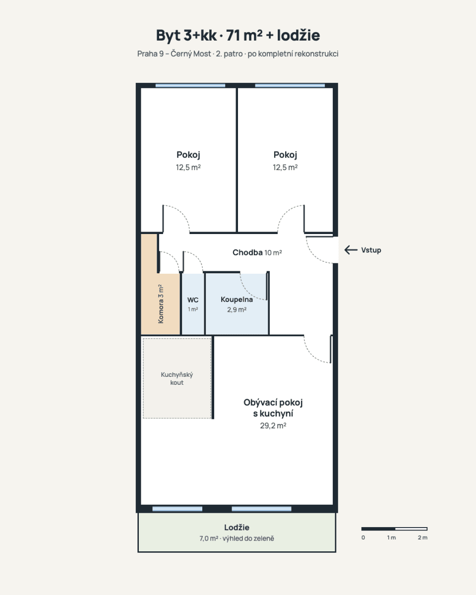 2 bedroom with open-plan kitchen flat for sale, 71 m², Breitcetlova, Prague, Prague 2 bedroom with open-plan kitchen flat for sale, 71 m², Breitcetlova, Prague, Prague