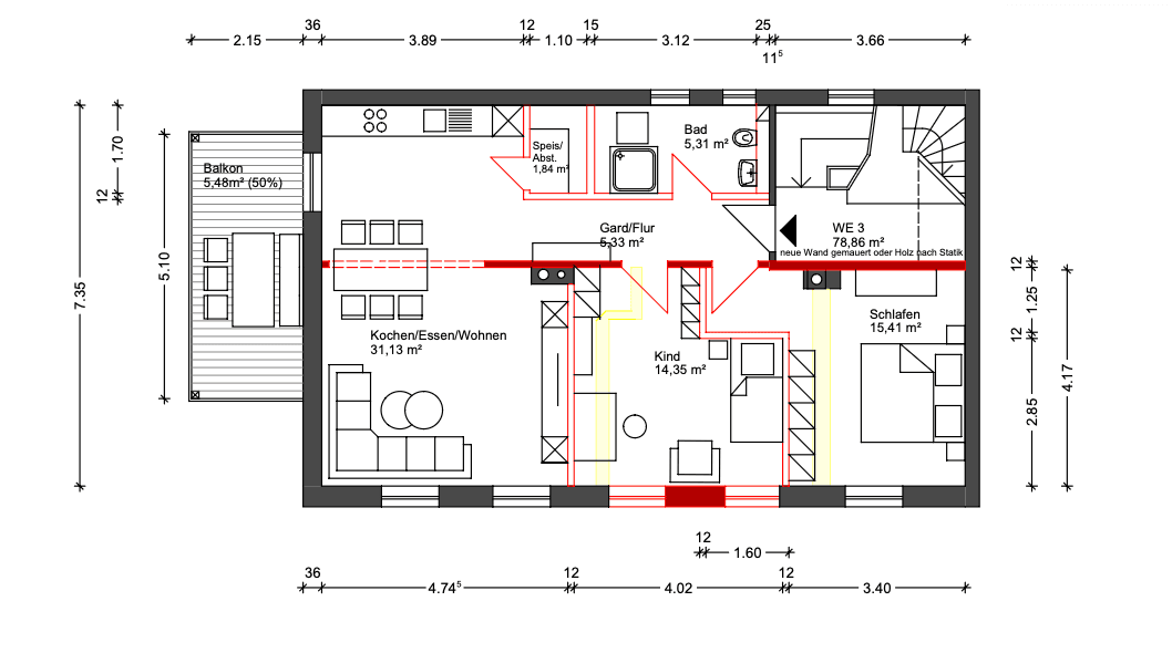 3 bedroom flat to rent, 75 m², Theaterstraße 1, Hof, Bavaria 3 bedroom flat to rent, 75 m², Theaterstraße 1, Hof, Bavaria