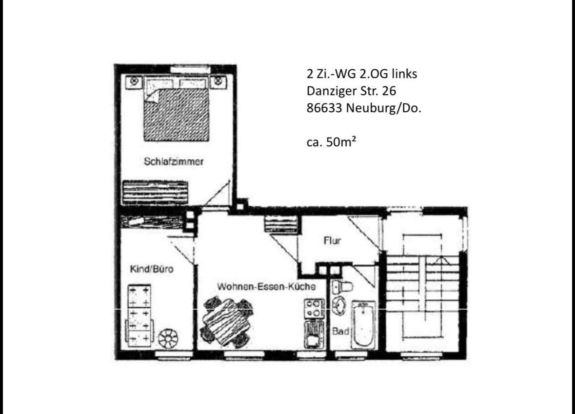 3 bedroom flat to rent, 50 m², Danzigerstraße 26, Neuburg an der Donau, Bavaria 3 bedroom flat to rent, 50 m², Danzigerstraße 26, Neuburg an der Donau, Bavaria