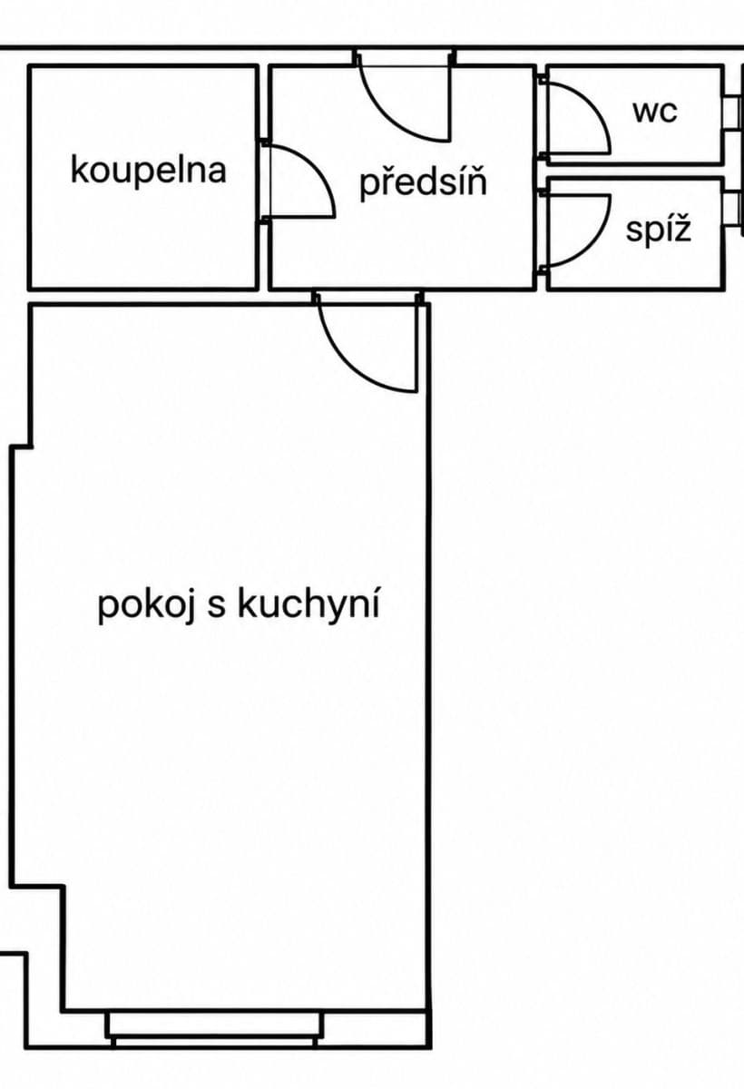 Small studio flat to rent, 31 m², Ondříčkova, Prague, Prague Small studio flat to rent, 31 m², Ondříčkova, Prague, Prague