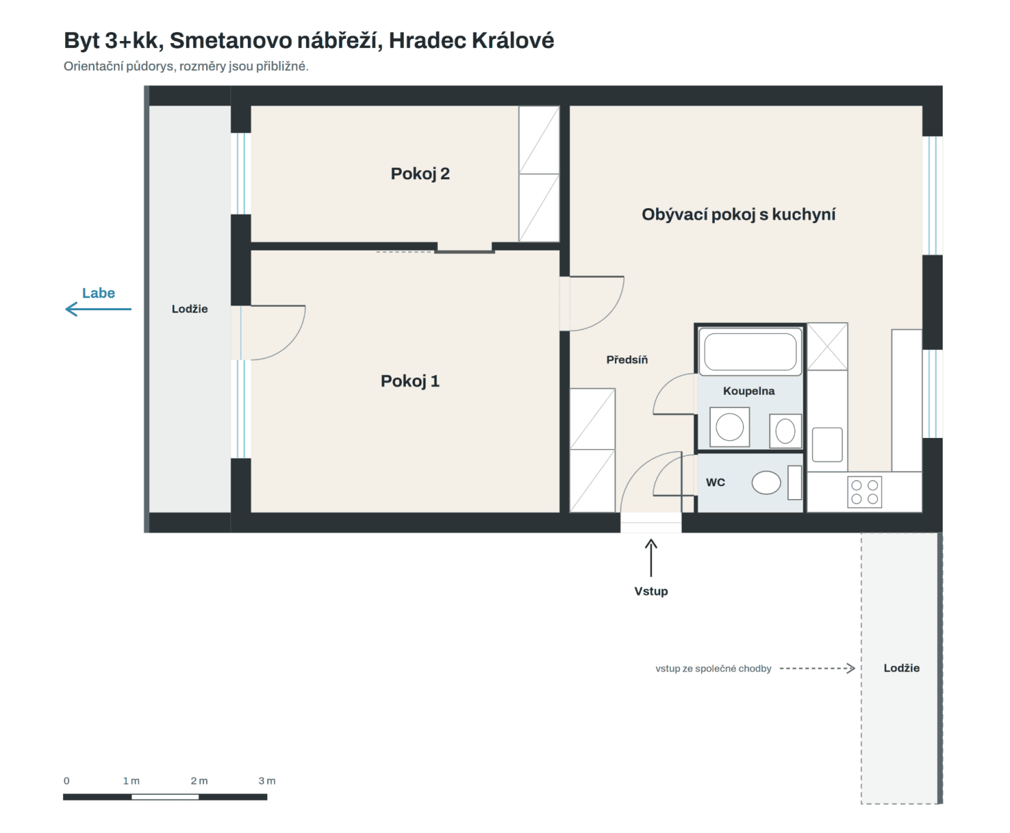 2 bedroom with open-plan kitchen flat for sale, 66 m², Smetanovo nábřeží, Hradec Králové, Královéhradecký Region 2 bedroom with open-plan kitchen flat for sale, 66 m², Smetanovo nábřeží, Hradec Králové, Královéhradecký Region