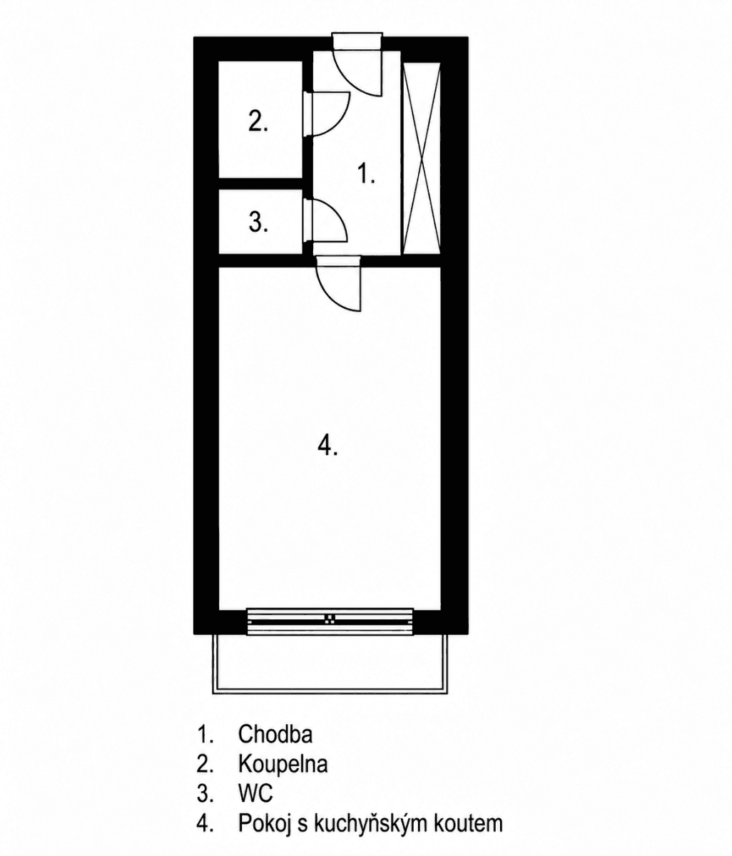 Studio flat to rent, 44 m², Panuškova, Prague, Prague Studio flat to rent, 44 m², Panuškova, Prague, Prague