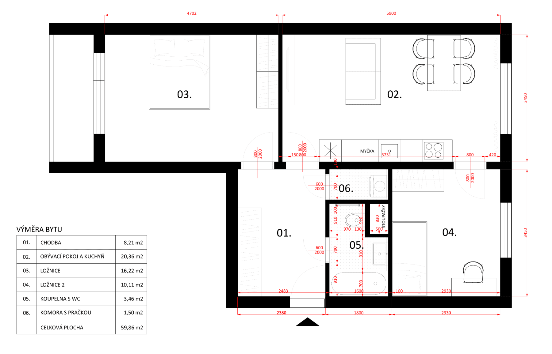 2 bedroom with open-plan kitchen flat for sale, 60 m², Stará Kysibelská, Karlovy Vary, Karlovarský Region 2 bedroom with open-plan kitchen flat for sale, 60 m², Stará Kysibelská, Karlovy Vary, Karlovarský Region