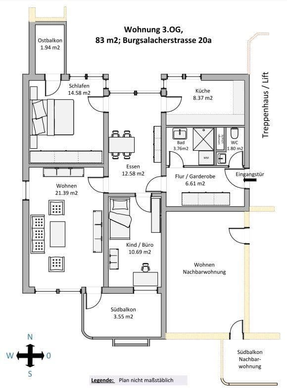 2 bedroom with open-plan kitchen flat for sale, 83 m², Burgsalacher Str. 20, Nürnberg, Bavaria 2 bedroom with open-plan kitchen flat for sale, 83 m², Burgsalacher Str. 20, Nürnberg, Bavaria