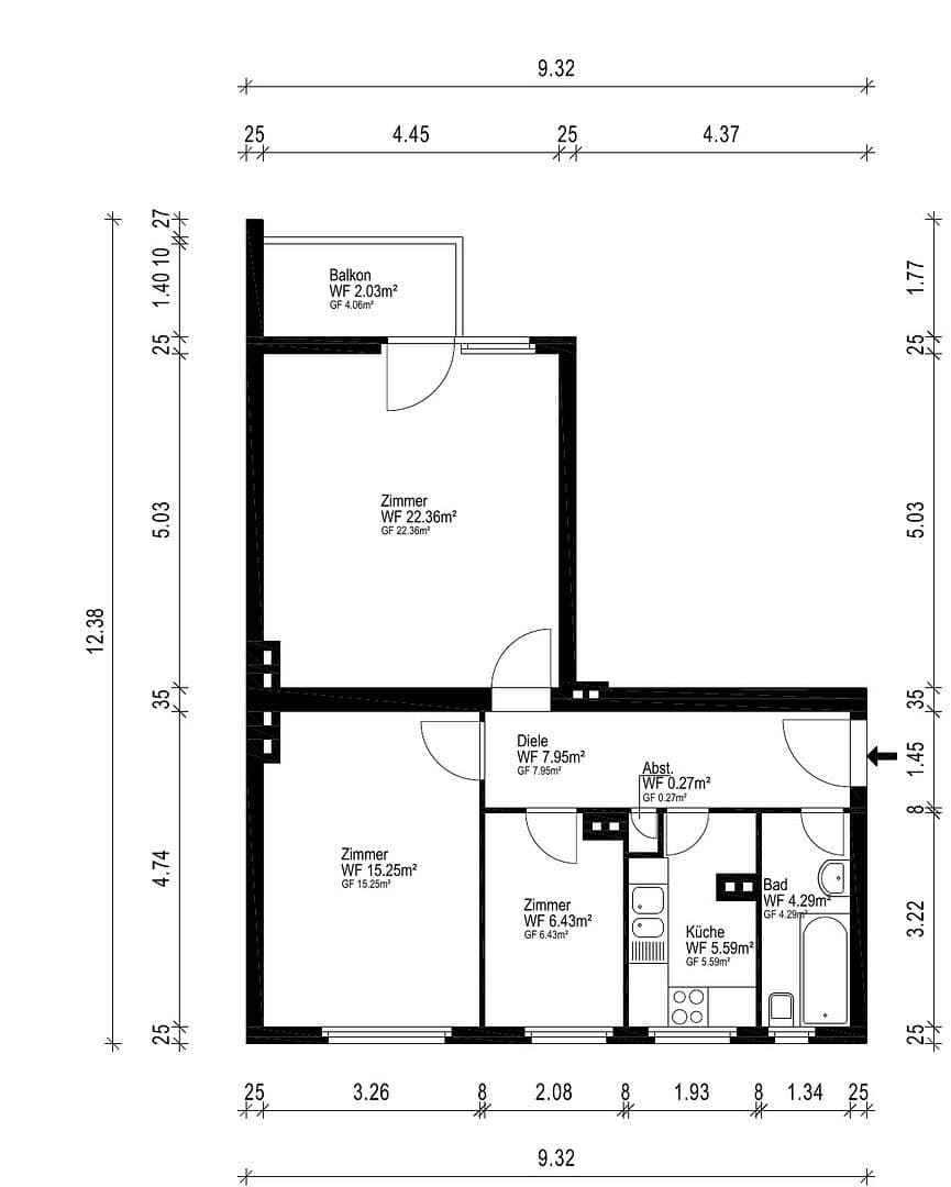 3 bedroom flat for sale, 62 m², Schifffahrter Damm, Münster, North Rhine-Westphalia 3 bedroom flat for sale, 62 m², Schifffahrter Damm, Münster, North Rhine-Westphalia