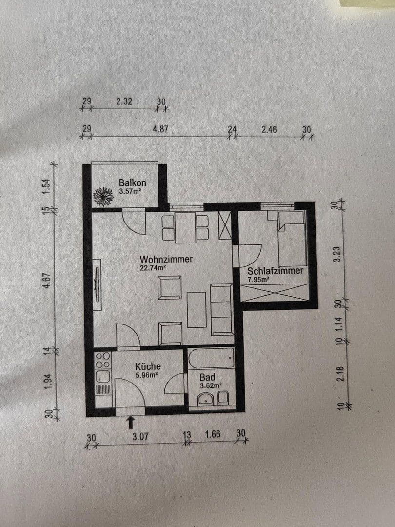 2 bedroom flat to rent, 42 m², Birkenwaldstraße 5, Obertshausen, Hesse 2 bedroom flat to rent, 42 m², Birkenwaldstraße 5, Obertshausen, Hesse