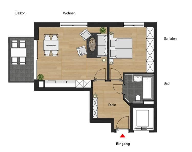 2 bedroom flat to rent, 58 m², Kistlerhofstrasse 112b, München, Bavaria 2 bedroom flat to rent, 58 m², Kistlerhofstrasse 112b, München, Bavaria