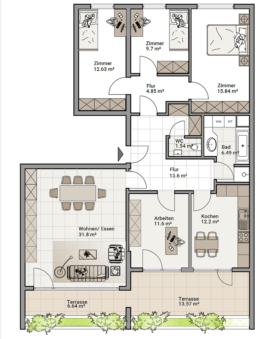 3 bedroom with open-plan kitchen flat for sale, 130 m², Kornwestheim, Baden-Württemberg 3 bedroom with open-plan kitchen flat for sale, 130 m², Kornwestheim, Baden-Württemberg