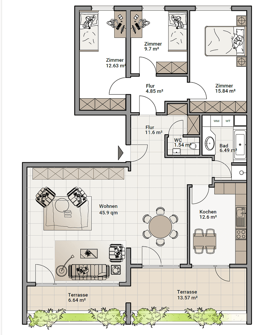 3 bedroom with open-plan kitchen flat for sale, 130 m², Kornwestheim, Baden-Württemberg 3 bedroom with open-plan kitchen flat for sale, 130 m², Kornwestheim, Baden-Württemberg