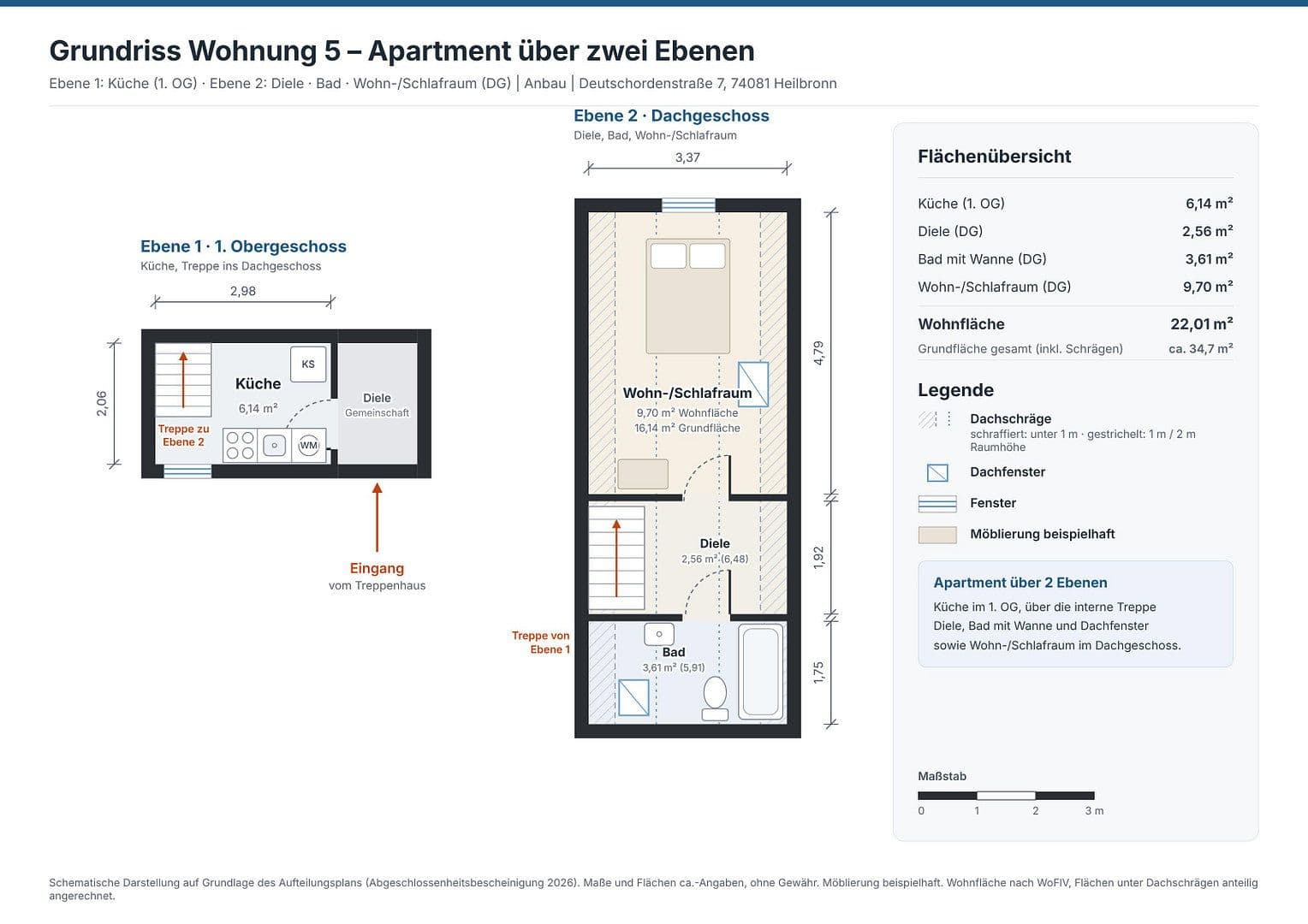4 bedroom with open-plan kitchen flat for sale, 90 m², Heilbronn, Baden-Württemberg 4 bedroom with open-plan kitchen flat for sale, 90 m², Heilbronn, Baden-Württemberg