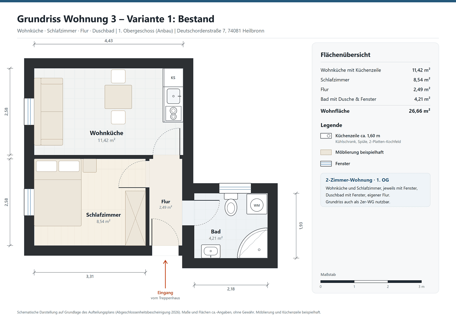 4 bedroom with open-plan kitchen flat for sale, 90 m², Heilbronn, Baden-Württemberg 4 bedroom with open-plan kitchen flat for sale, 90 m², Heilbronn, Baden-Württemberg