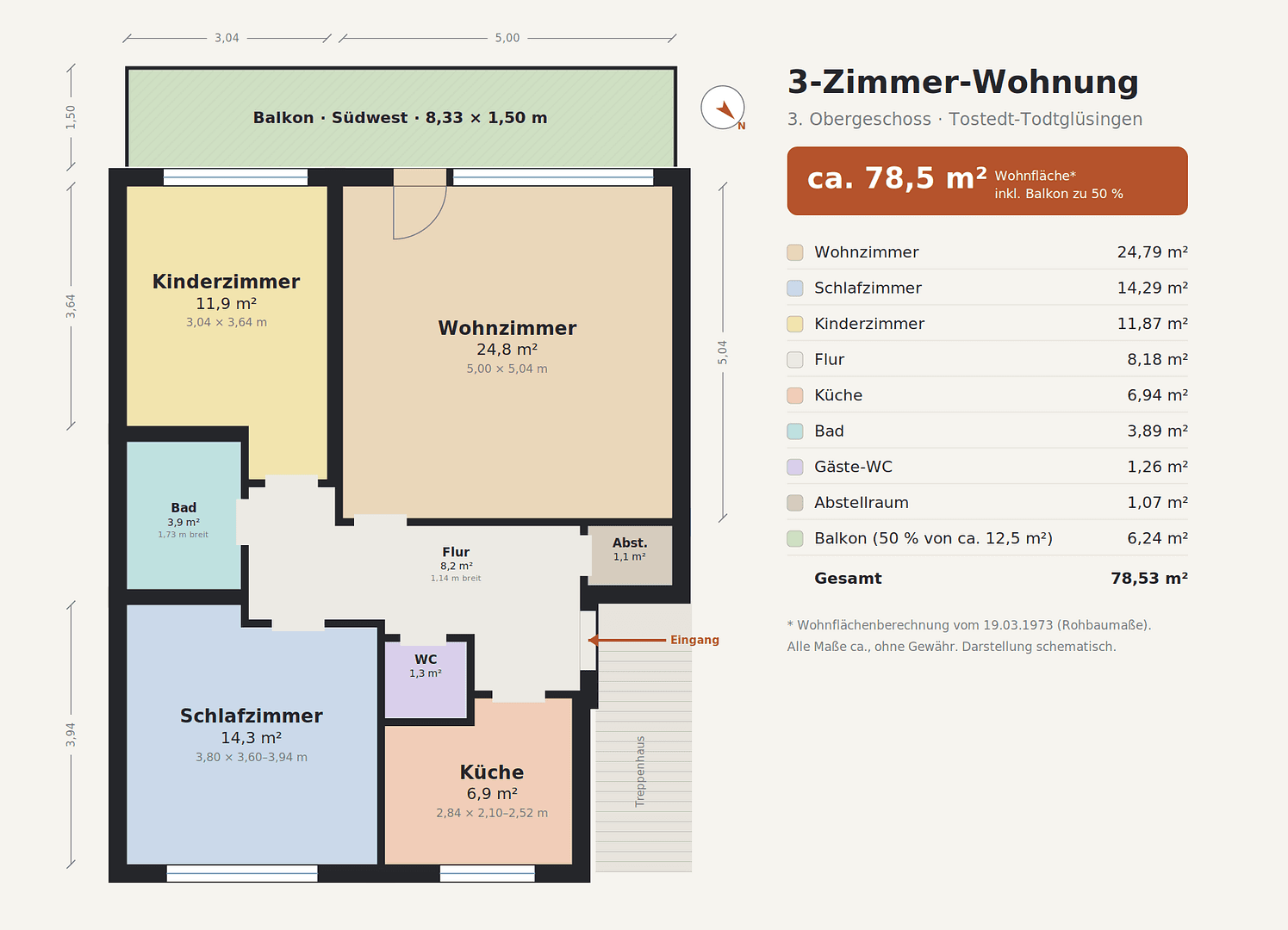 3 bedroom flat for sale, 79 m², Breslauer Straße 59, Tostedt, Lower Saxony 3 bedroom flat for sale, 79 m², Breslauer Straße 59, Tostedt, Lower Saxony
