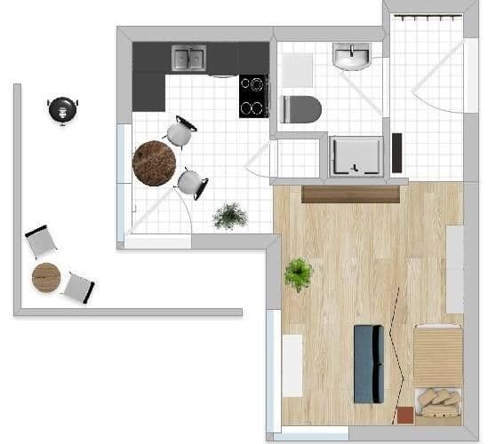 Studio flat to rent, 45 m², Zur Aktien 6, Ilmenau, Thuringia Studio flat to rent, 45 m², Zur Aktien 6, Ilmenau, Thuringia
