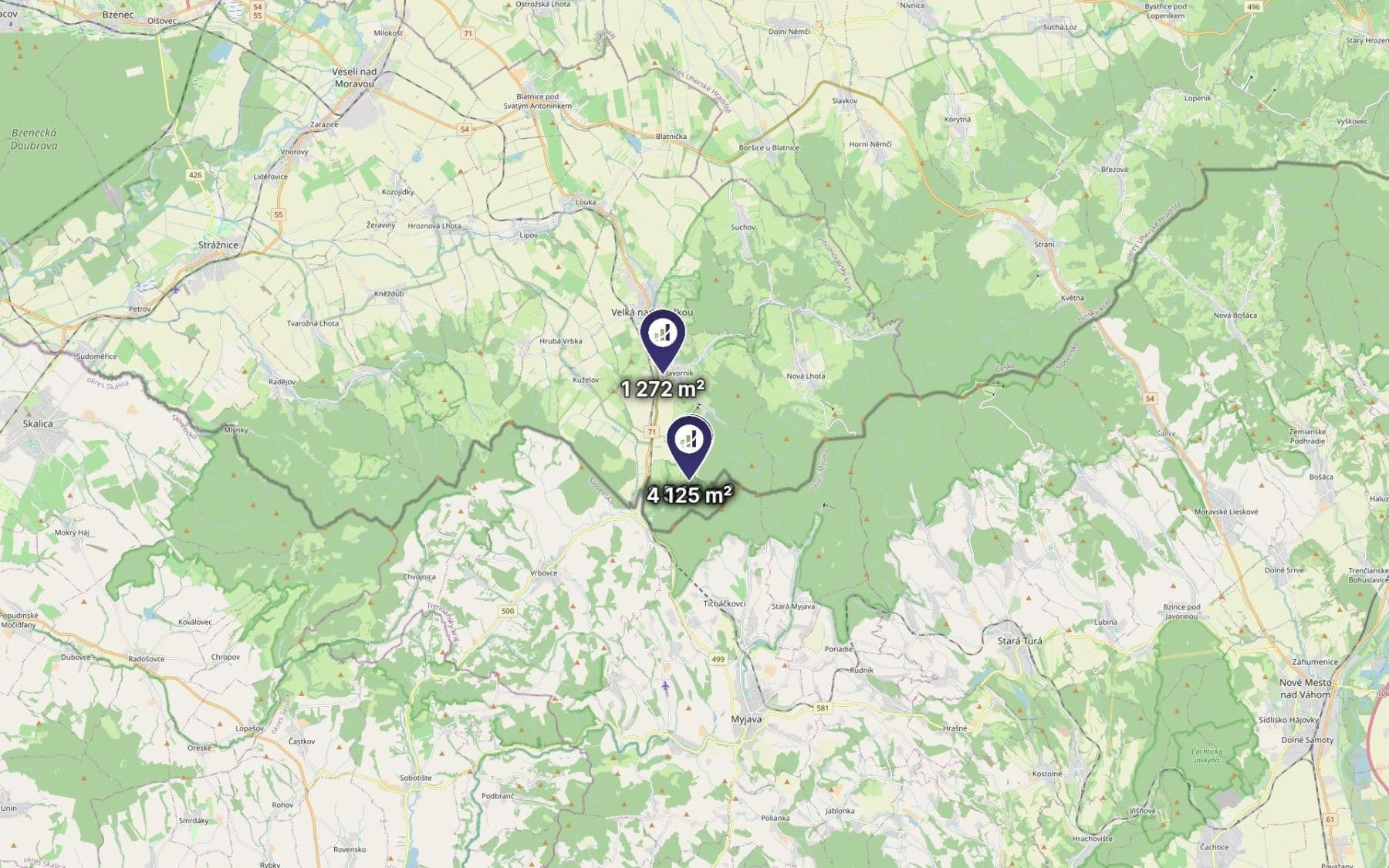 plot for sale, 6,942 m², Javorník, Jihomoravský Region plot for sale, 6,942 m², Javorník, Jihomoravský Region